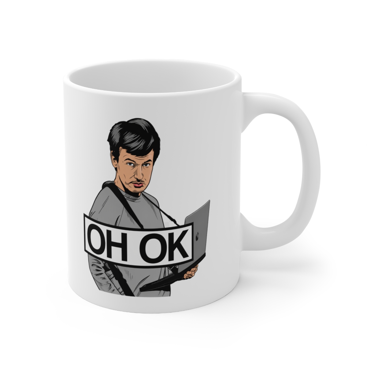 Sarcastic OH OK Laptop Remote Worker Ceramic Mug - Official mugs merchandise