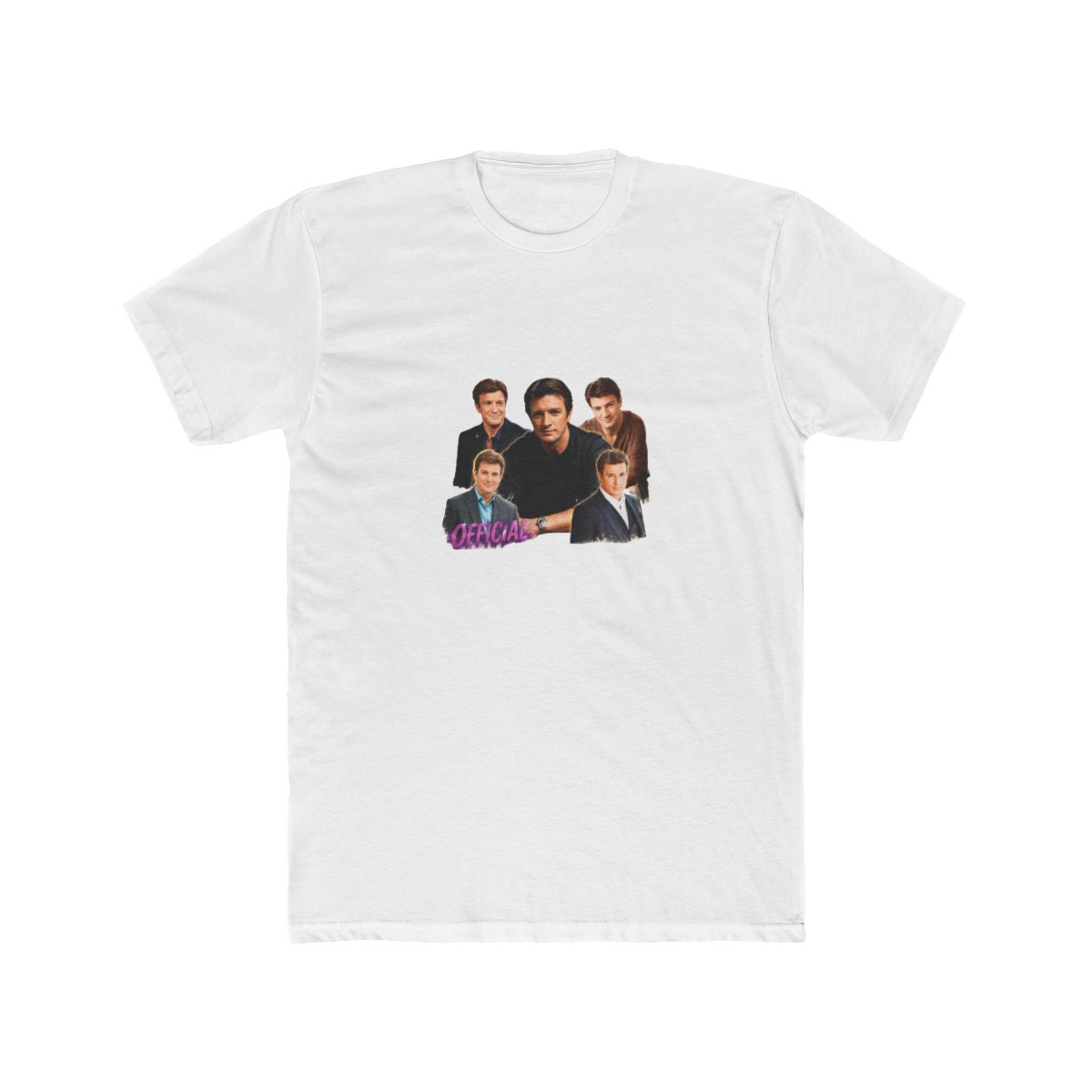 Vintage Nathan Fillion Gold Graphic T Shirt - Official t-shirts merchandise