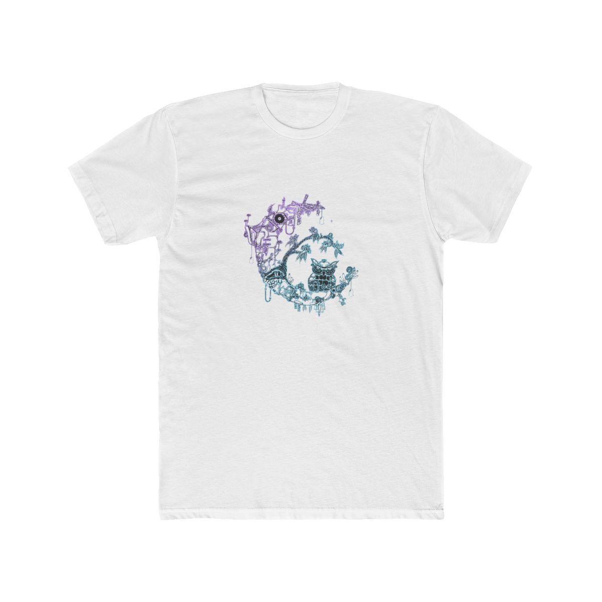 Steampunk Owl Moon (NEON) - collaboration with Coral Nathan T Shirt - Official t-shirts merchandise