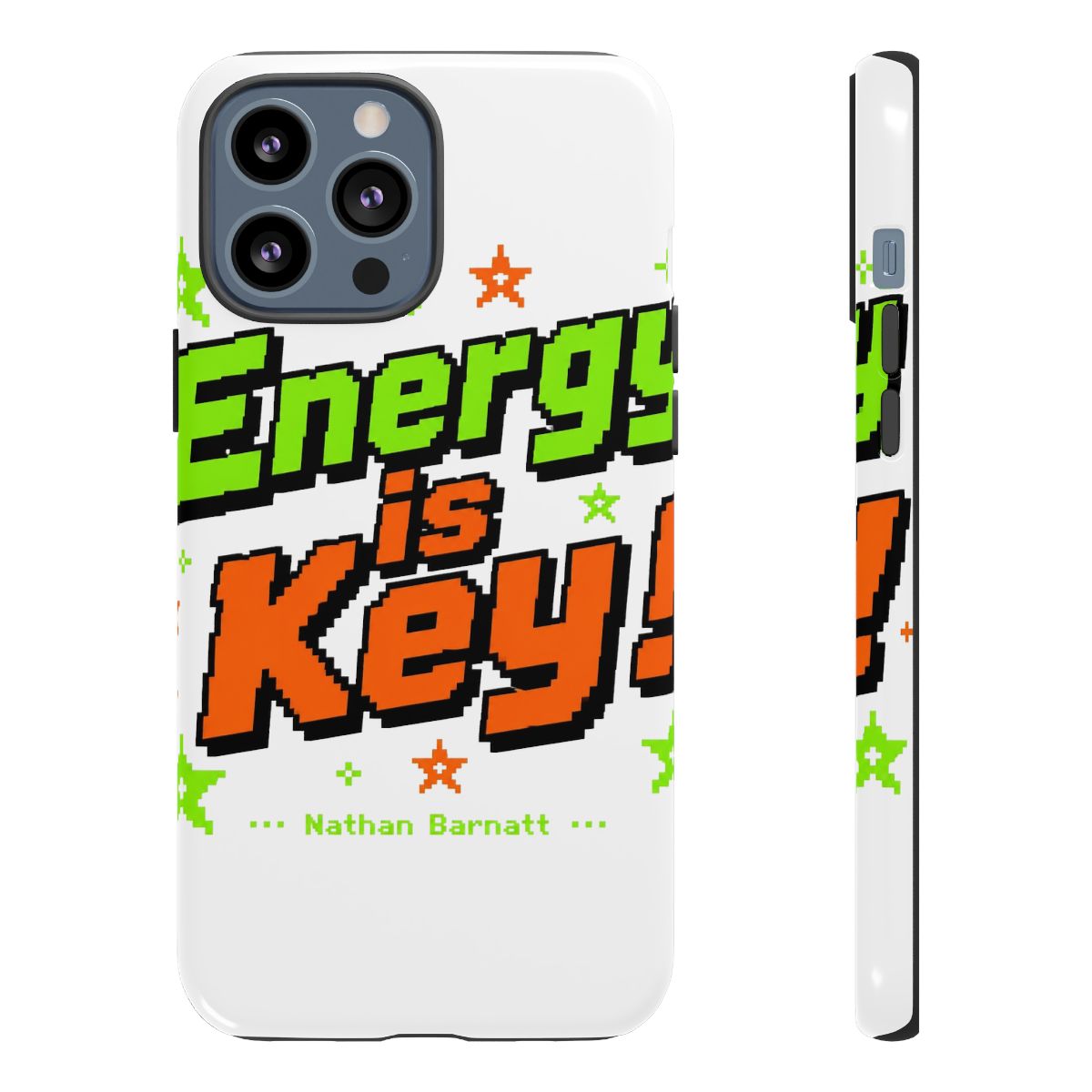 Nathan Barnatt "Energy is Key!" Phone Case - alternate angle 2, merchandise