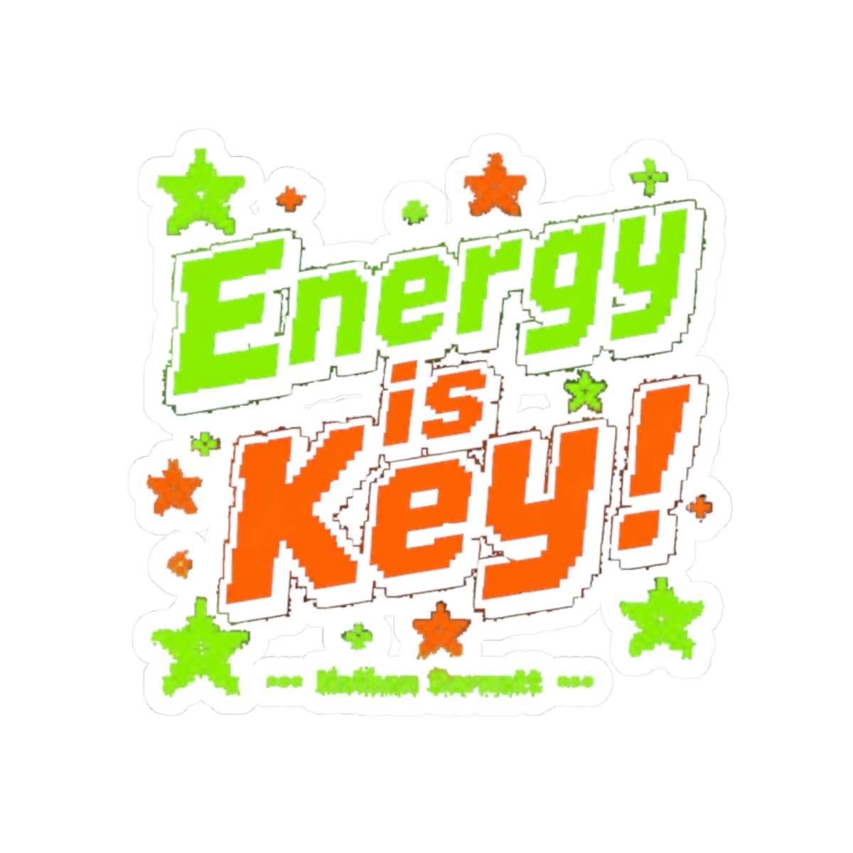 Nathan Barnatt "Energy is Key!" Sticker - Official Stickers merchandise