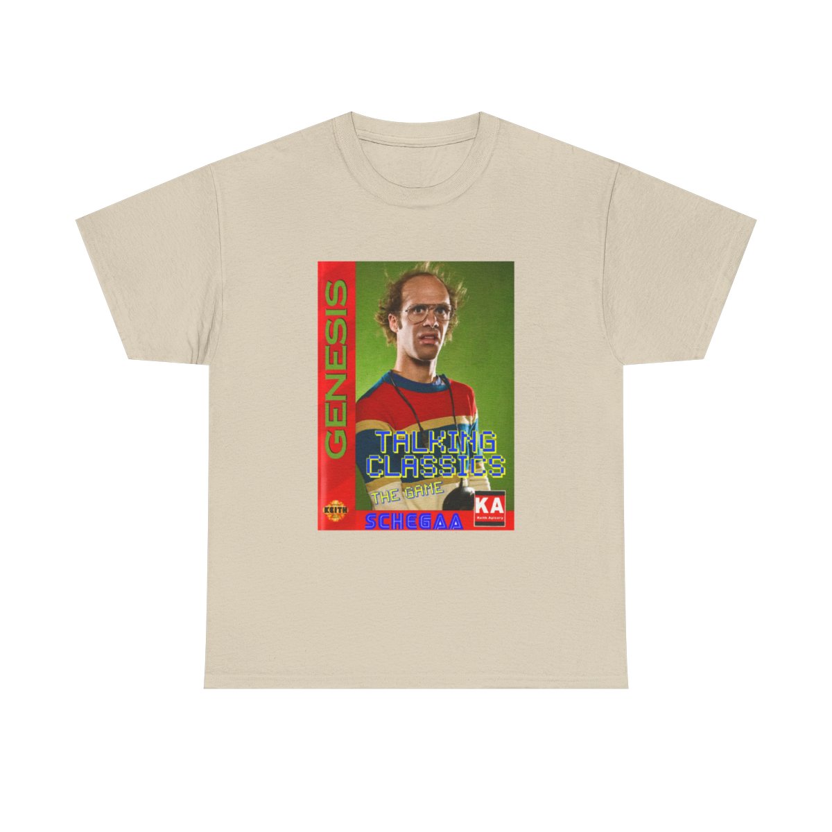 Retro Gamer Poster Portrait Tee | Vintage Genesis Arcade Style Nathan Barnatt - alternate angle 3, merchandise