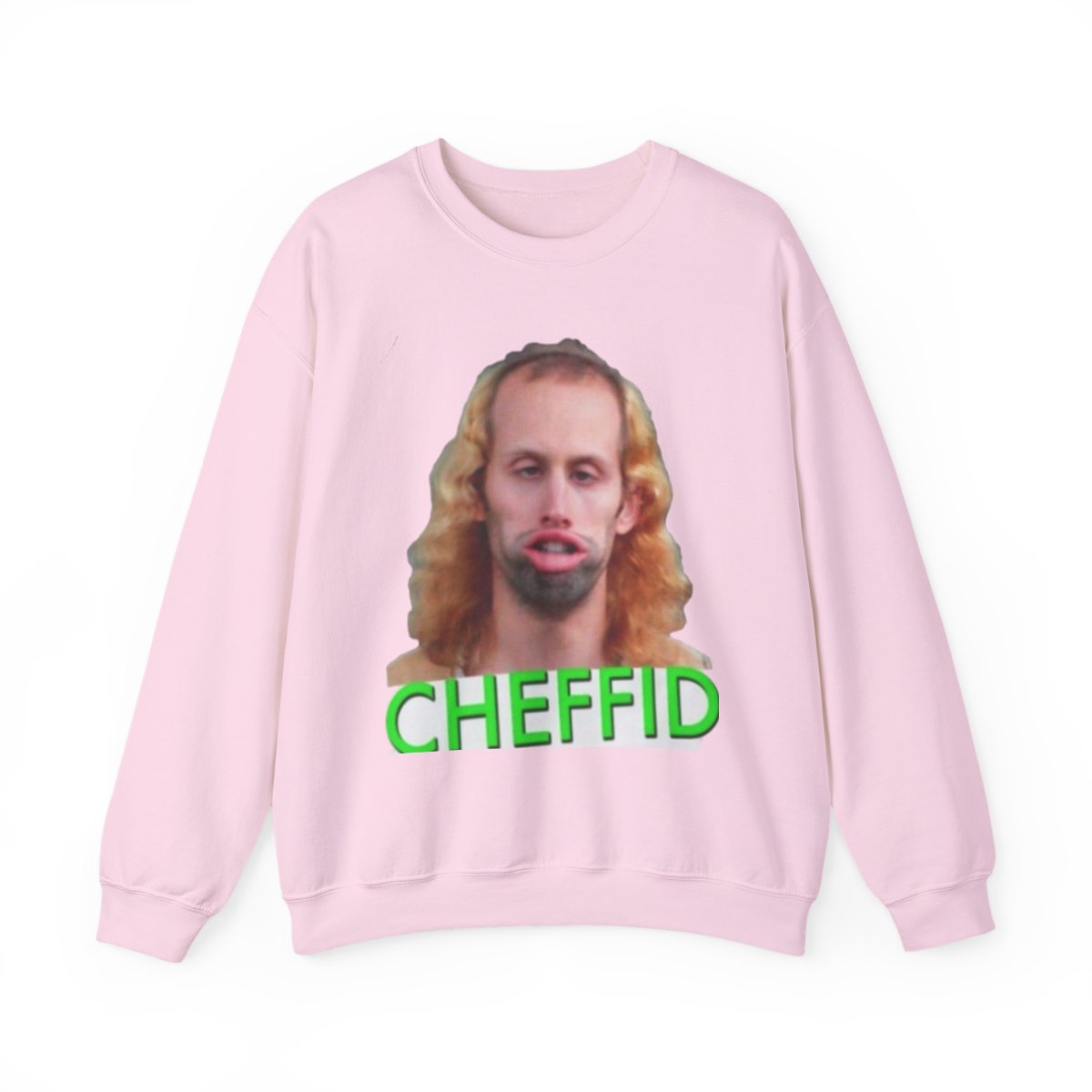 Cheffid face portrait Sweatshirt | Funny meme face crewneck Nathan Barnatt - alternate angle 5, merchandise