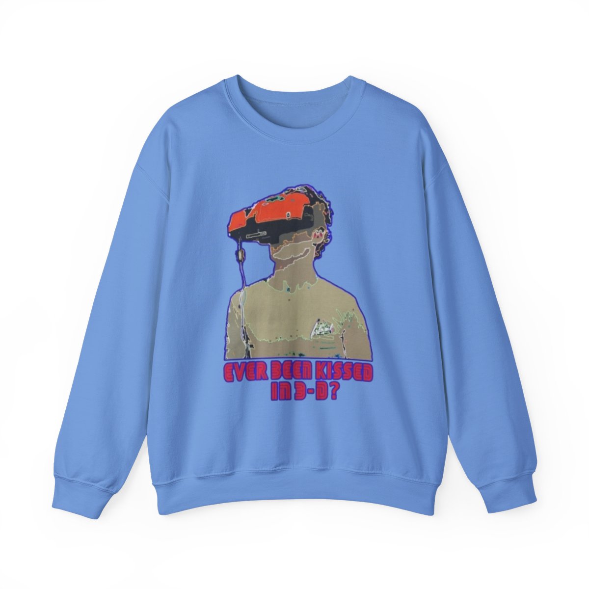Retro VR Headset graphic Sweatshirt | Virtual Reality art crewneck Nathan Barnatt - alternate angle 4, merchandise