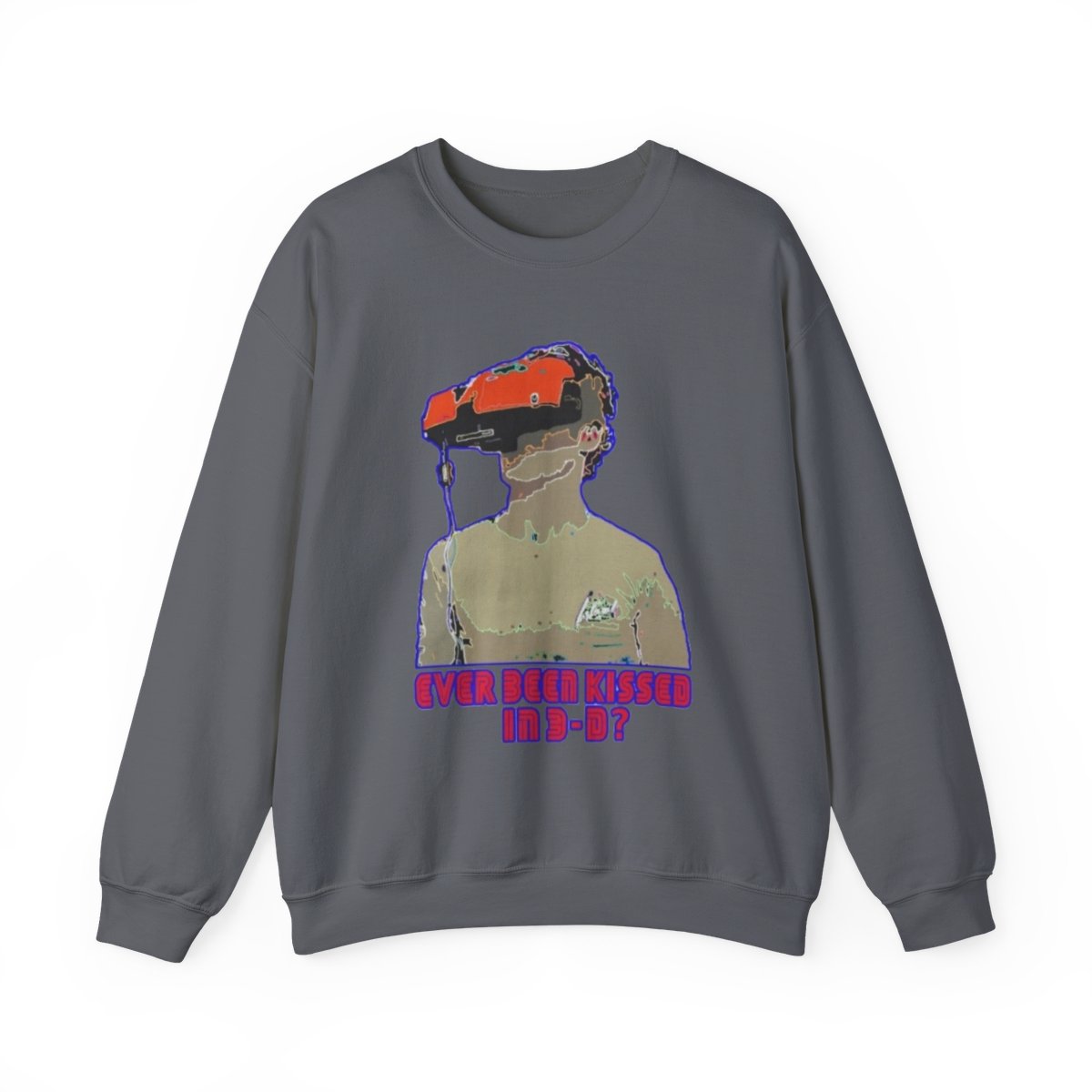 Retro VR Headset graphic Sweatshirt | Virtual Reality art crewneck Nathan Barnatt - alternate angle 5, merchandise